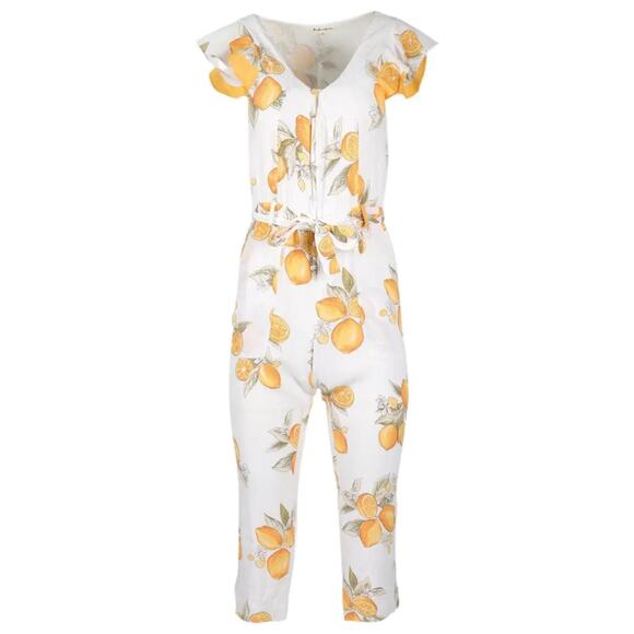For Love & Lemons Limonada Jumpsuit Lemon Print - Picture 1 of 15